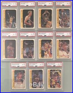1986 Fleer Basketball Complete Sticker Set All Graded PSA 8 Includes Jordan