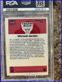 1986 Fleer Basketball Complete Sticker Set Michael Jordan Rookie RC #8 ALL PSA 7