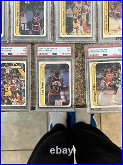 1986 Fleer Basketball Complete Sticker Set Michael Jordan Rookie RC #8 ALL PSA 7