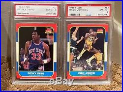 1986 Fleer Basketball Set witho JORDAN 131/132 Cards All Cards PSA 8 NM-MT