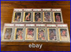 1986 Fleer NBA Sticker Complete Set All PSA 6 Michael Jordan Rookie #8 (11/11)