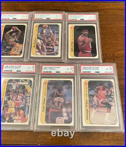 1986 Fleer NBA Sticker Complete Set All PSA 6 Michael Jordan Rookie #8 (11/11)