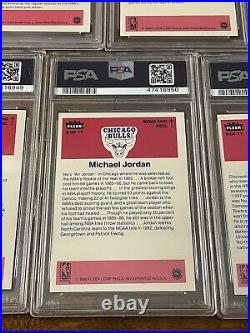 1986 Fleer Sticker Complete Set All PSA 6 Michael Jordan Rookie #8 (11/11)