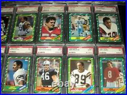 1986 Topps Football Set Lot Of 39 Diff All Psa Mint 9 No Qual & Centered No Rice