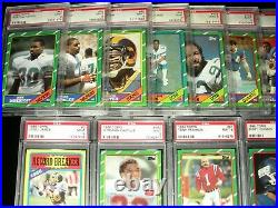 1986 Topps Football Set Lot Of 39 Diff All Psa Mint 9 No Qual & Centered No Rice