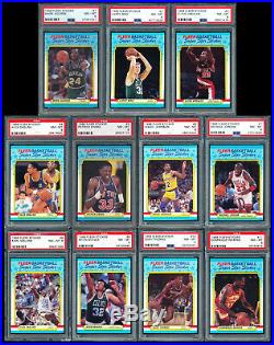 1987 & 1988 Fleer Basketball Sticker Sets All PSA 8 No Qualifiers