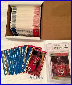 1987-88 Fleer Basketball Set with All Stickers (Includes BGS 7 NMt Michael Jordan)