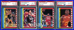 1987-88 Fleer Basketball Sticker Sets 11 Cards All PSA 8 NQ Michael Jordan
