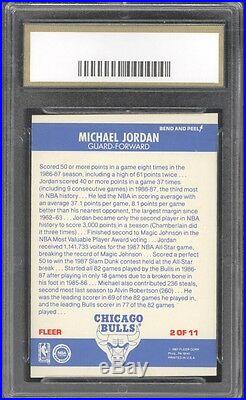 1987 Fleer #2 Sticker + COMPLETE SET Michael Jordan ALL GRADED GEM MINT 10