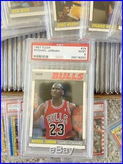 1987 Fleer Basketball Set All PSA 9 Complete Set 143/143 Michael Jordan NQ
