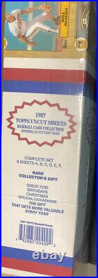 1987 TOPPS BASEBALL ALL 6 UNCUT SHEETS 792 CARDS SHEET- Full Set Dusty Baker