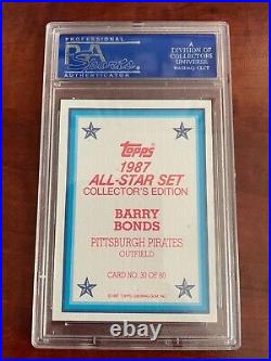 1987 Topps All-Star Glossy Set Of 60 Barry Bonds ROOKIE RC #30 PSA 10 GEM MINT