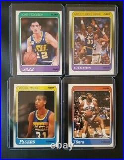 1988 Fleer Basketball Complete Set 1-132 Plus 11 Stickers All In Top Loaders Nm
