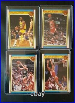 1988 Fleer Basketball Complete Set 1-132 Plus 11 Stickers All In Top Loaders Nm