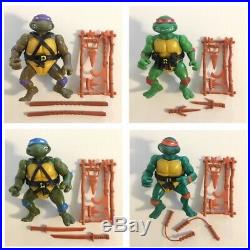 1988 TMNT Soft Head Ninja Turtles Set Lot All Four 4 Original Figures COMPLETE