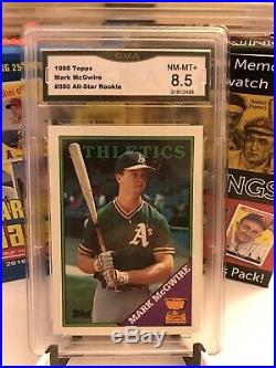 1988 Topps Mark McGwire #580 All-Star Rookie GMA 8.5 NM-MT+