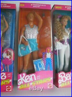 1989 Barbie And The All Stars Complete Set Barbie Ken Teresa Midge Christie New