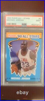 1990 Fleer Basketball All Stars Complete Set (11 / 12) PSA 9 1 PSA 10