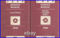 1990 Jeep Shop Manual 2 Volume Set Repair Service Books OEM Original all Jeeps