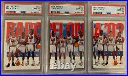 1991-92 Skybox USA Dream Team Set Players, Coaches, Team 17 Total All PSA 10