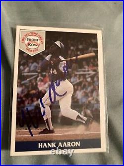 1992 Front Row Hank Aaron Auto All-Time Great Autograph With Team Set COA. Mint