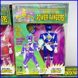 1994 MMPR Set of all 5 Karate Action Power Rangers Figures 8 inches #2201