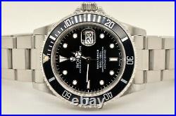 1995 Men's Rolex Submariner All Original Tritium Black Dial Steel 16610 Full Set
