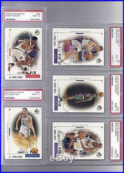 1998-99 SP Authentic Basketball Complete Rookie Set All Graded PSA 9