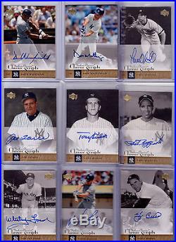 2004 Yankees Classics Scripts Complete Set withTONY KUBEK TORRE BERRA FORD All SP