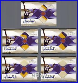 2006-07 Exquisite Extra Jerry West Lakers Auto Patch COMPLETE SET of ALL 5