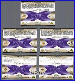 2006-07 Exquisite Extra Jerry West Lakers Auto Patch COMPLETE SET of ALL 5