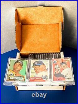 2006 eTopps MICKEY MANTLE COLLECTION SET, 18-CARDS 1952-69 ALL CHROME REFRACTORS