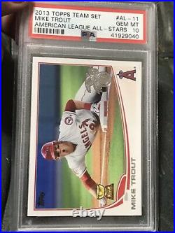 2013 Topps Team Set MIKE TROUT Rookie Cup American League All Stars PSA 10 Gem