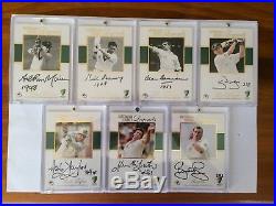 2014 TAP'n' PLAY AUSTRALIAN CRICKET LEGENDS FULL SET OF 7 SIG CARDS ALL #08/50