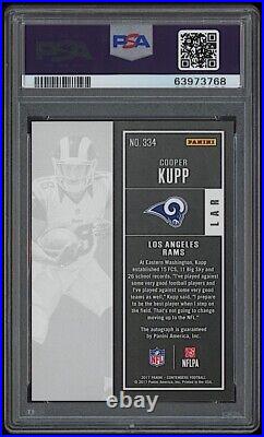 2017 Cooper Kupp Panini Contenders Rookie Graded PSA 10 L. A. Rams Autograph Card