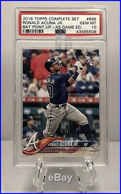 2018 Topps Complete Set Ronald Acuna Jr. All-star Silver Foil Rc Rookie PSA 10
