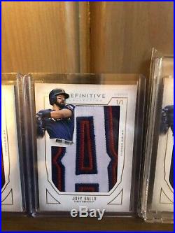 2019 Definitive JOEY GALLO 1/1 COMPLETE NAMEPLATE all 1 Of 1 Game Used Letters