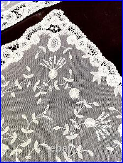 5 Vintage Antique Handmade Princess Lace Placemats & Runner YY833