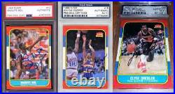 ALL 132+11 Basketball CARDS AUTOGRAPHED COMPLETE SET 1986 Fleer MICHAEL JORDAN