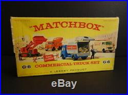All Original MATCHBOX G-6 Commercial Truck Gift Set Regular Wheels Mint + Box