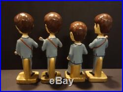 All Original The Beatles Bobbin Head Set Car Mascots Inc 1964 Japan Mint + Box