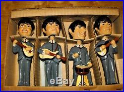 All Original- The Beatles Bobble Head Set-car Mascots Inc 1964 + Box