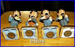 All Original- The Beatles Bobble Head Set-car Mascots Inc 1964 + Box