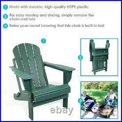 All-Weather HDPE Foldable Adirondack Chair Set of 2 by Sunnydaze