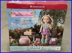 American Girl Camille Wellie Wishers Doll & Garden Classroom 13 Piece Set, Nib