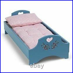 American Girl Pc Furniture-kirsten-blue Stencil Bed-3 Pc. Set- Nib Exc Cond