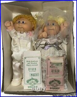 Cabbage Patch Kids Made in Japan Tsukuda Bride Groom Set With COAs & Original Box