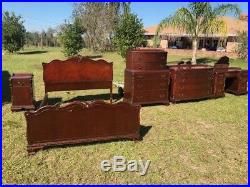Chippendale Style Bedroom Set Lots Of Carvings All Original Must C