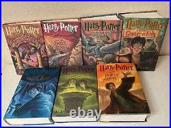Complete Set of all 7 First Am Ed 1st Print Harry Potter HC DJ books