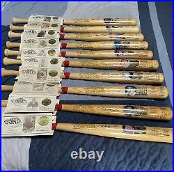 Cooperstown Famous Players Series Autographed Bats-set Of 10-all # 939 With Coas